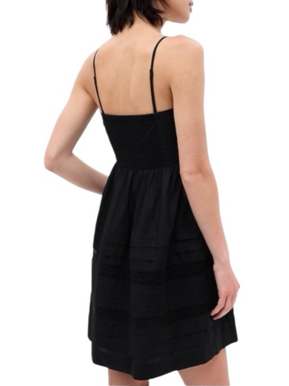 GAP Strapless Smocked Black Dress Small NWT - Picture 2 of 10